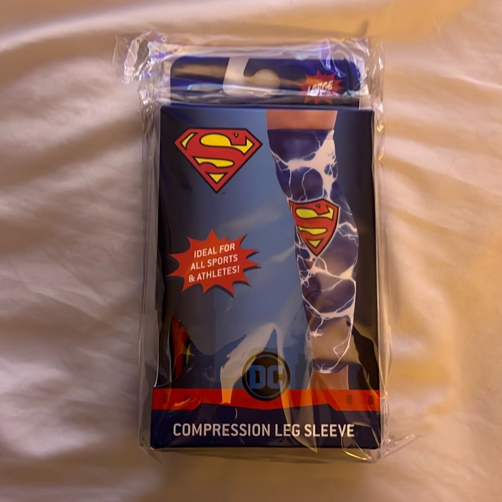 Super man compression leg sleeve size large